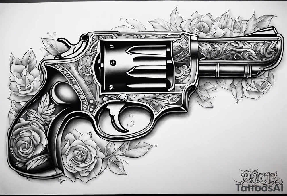 Money Withs Guns tattoo idea