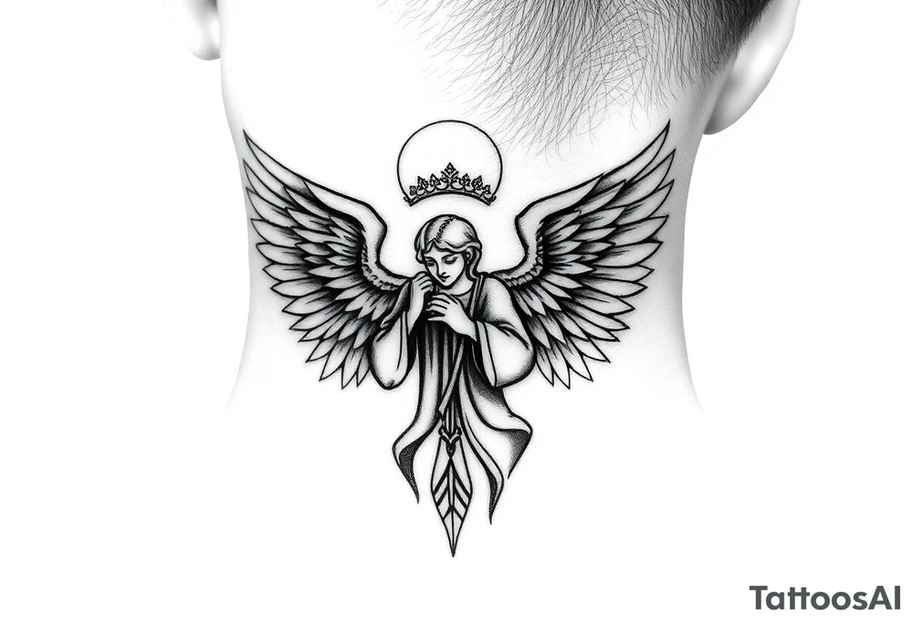 Russian orthodox angel tattoo idea
