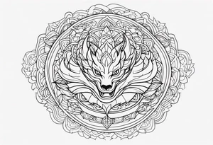 Dragon outside Mandala tattoo idea