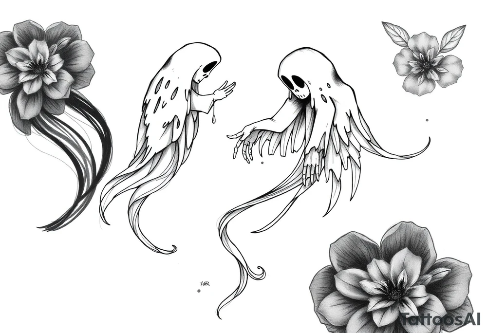 matching ghost tattoos tattoo idea