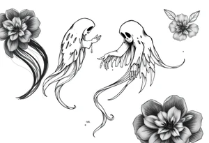 matching ghost tattoos tattoo idea