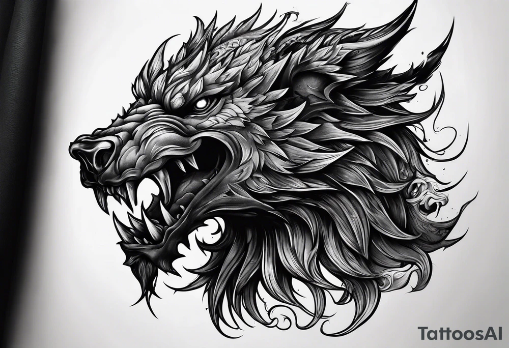 depression as a shadow mmonster tattoo idea