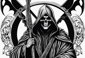 grim reaper with numbers 426 tattoo idea
