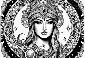 Virgo, planet mercury  earth element tattoo idea