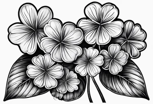 one small single three leaf clover tattoo idea