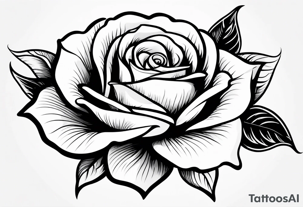 Rose flower tattoo idea
