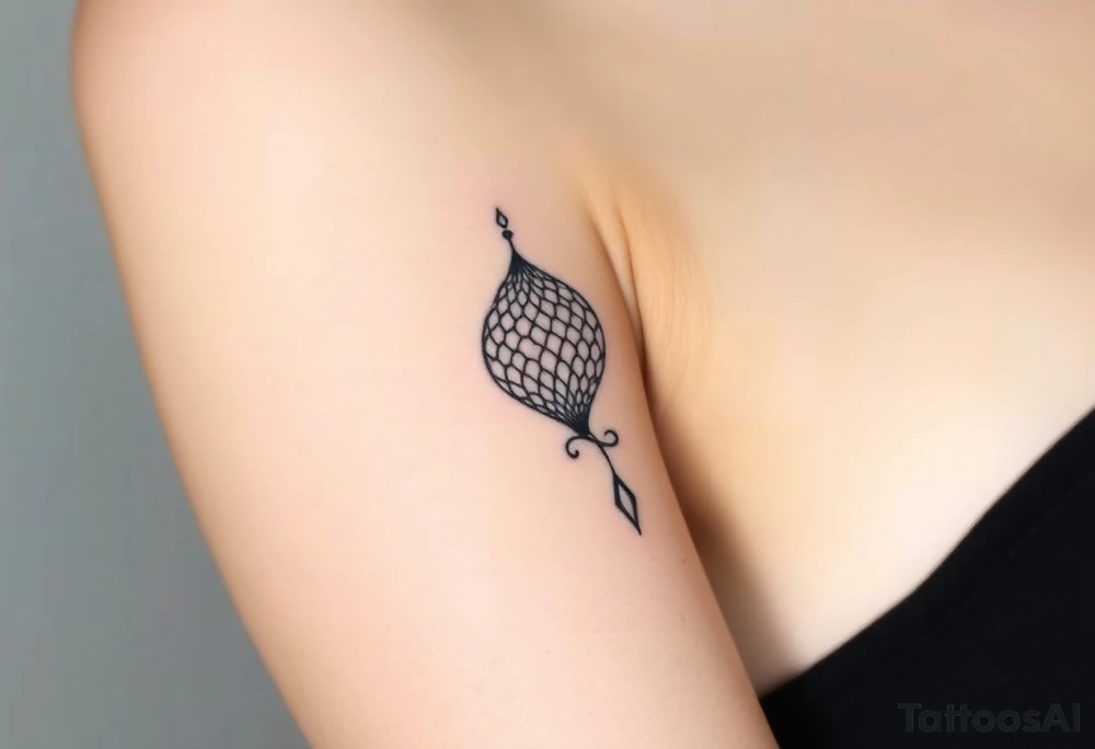 Thick sexy negative fishnets tattoo idea