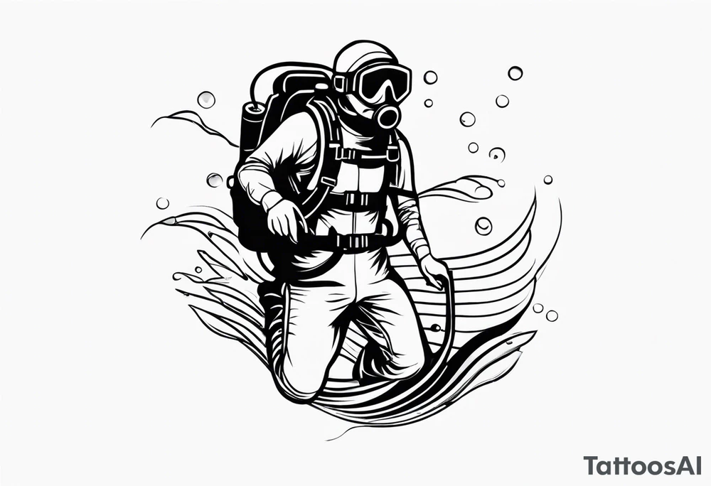 Scuba diver tattoo idea