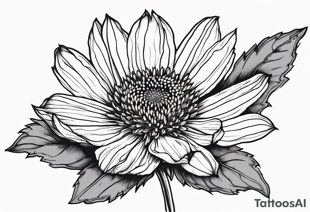 Indian blanket flower tattoo idea