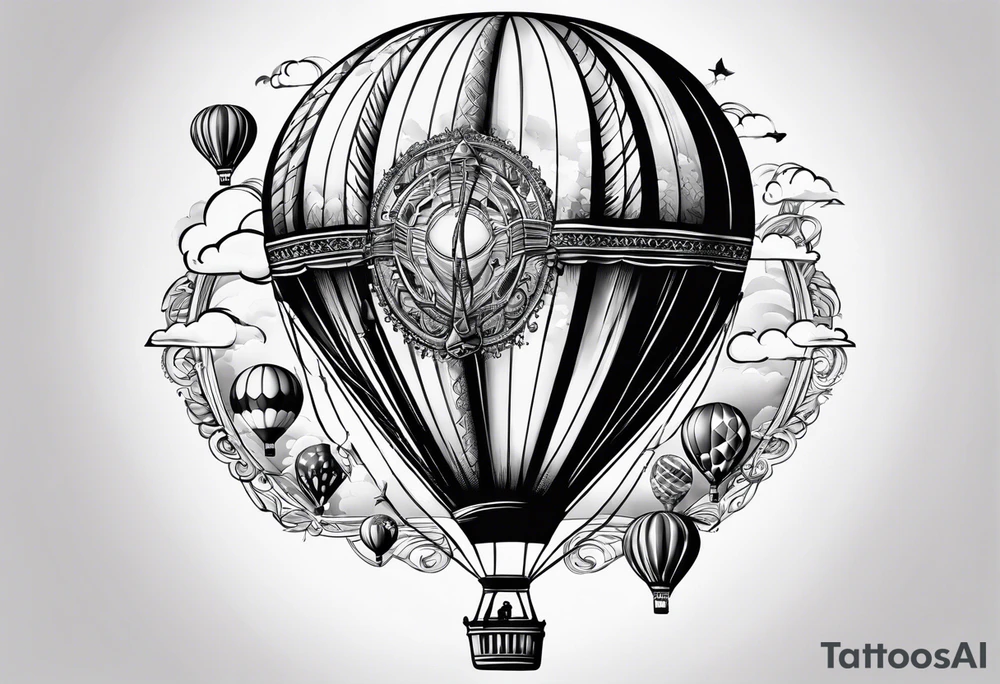 hotballoon travel tattoo idea
