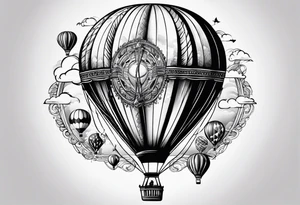 hotballoon travel tattoo idea