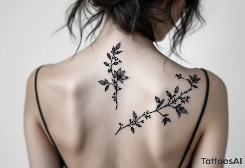 something very sexy but beautiful covers the whole back tattoo idea