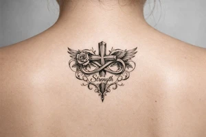 Faith and strength symbol tattoo idea