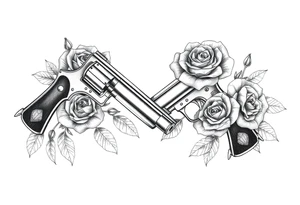 Guns, roses, survival tattoo idea