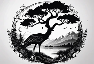 Nature Silhouette tattoo idea