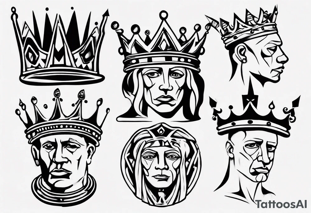 king crown tattoo idea