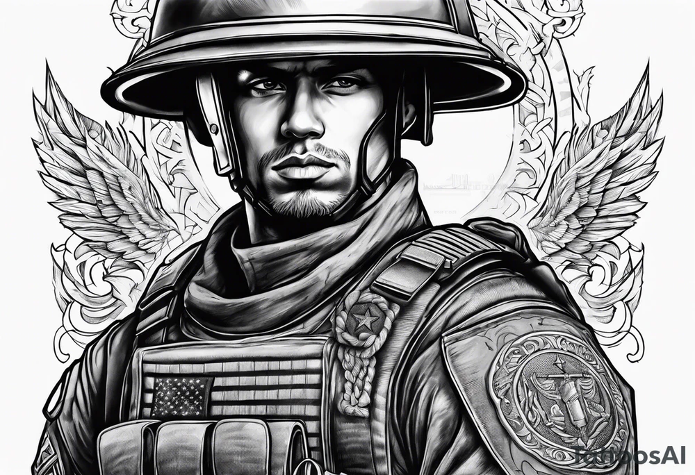 Soldier of god tattoo idea