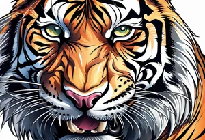 growling tiger tattoo idea