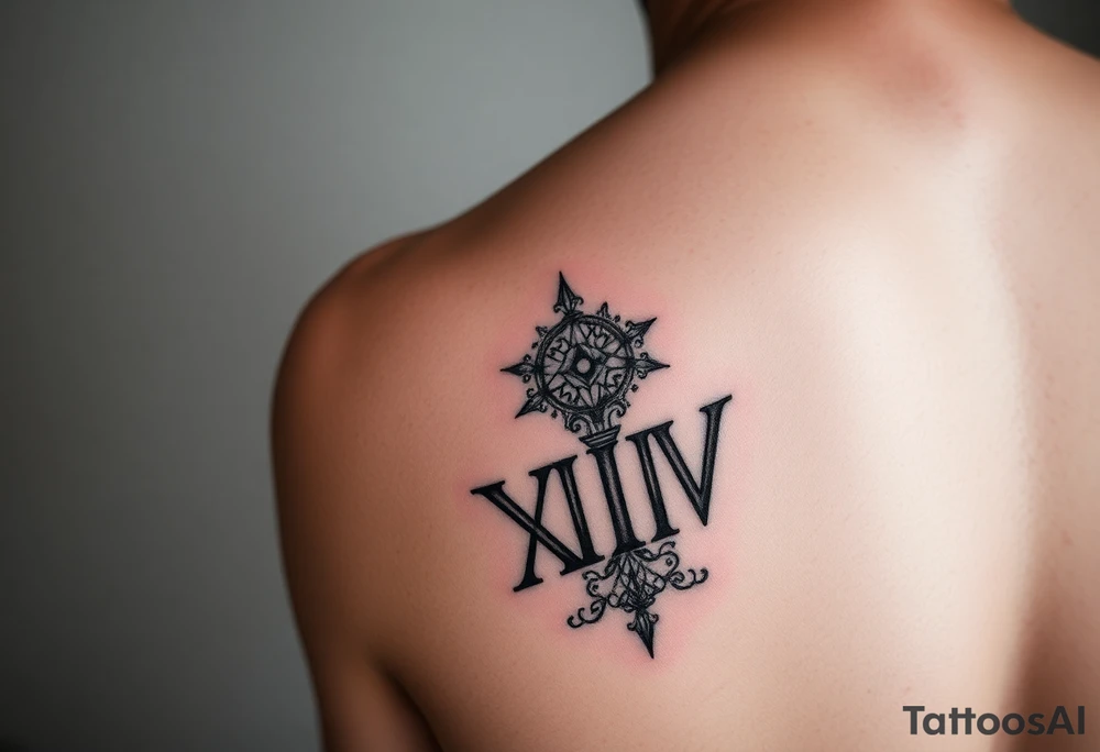 MCMXLVII XIV on forarm going up it tattoo idea