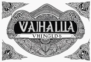 Valhalla viking gods shield tattoo idea