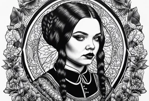 dark wednesday adams tattoo idea