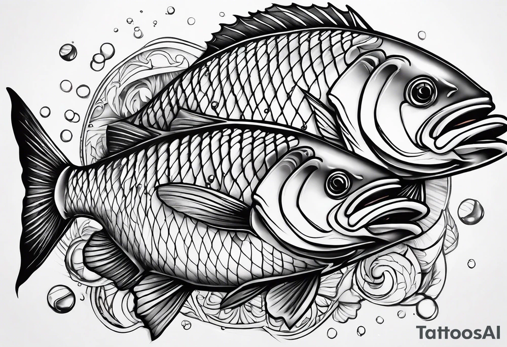 Fishing tattoo idea