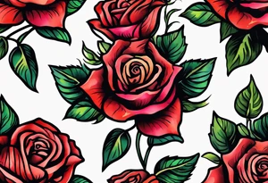 beautiful rose tattoo for buttcheek back upper thigh, streetstyle, urban, hip-hop,rap tattoo idea