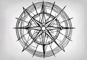 a web made out of blades tattoo idea