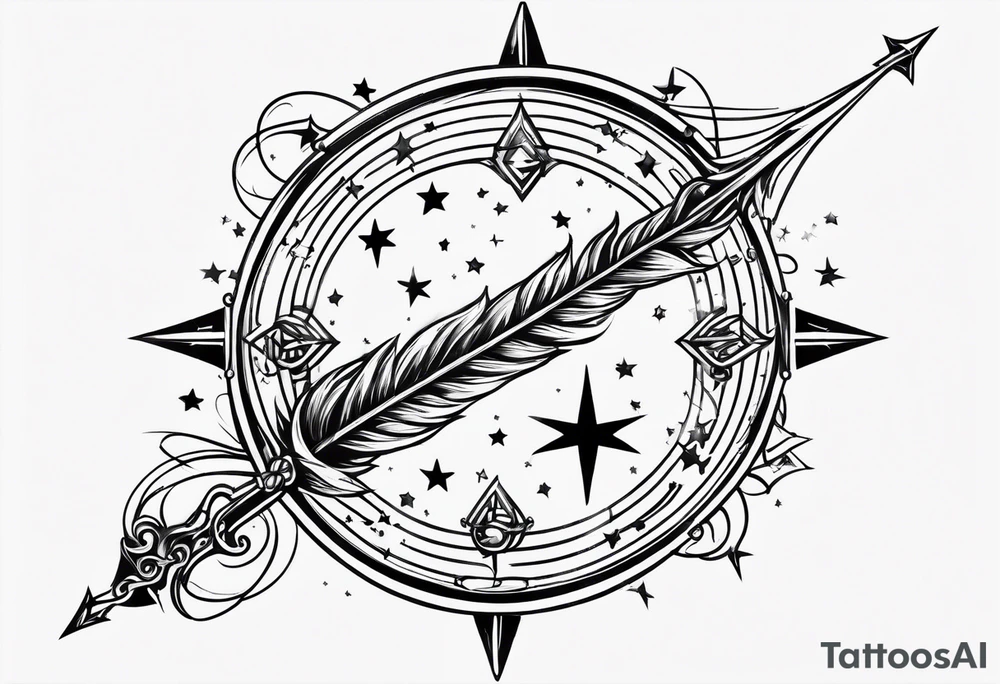 Sagittarius stars constellation tattoo idea