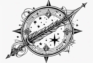 Sagittarius stars constellation tattoo idea