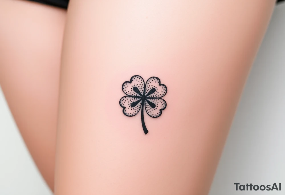 four leaf clover tattoo idea