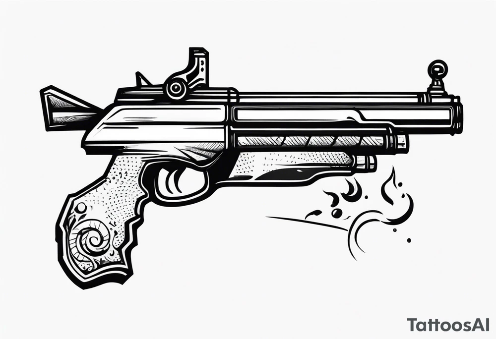 capricorn with sunglasses and shotgun tattoo idea