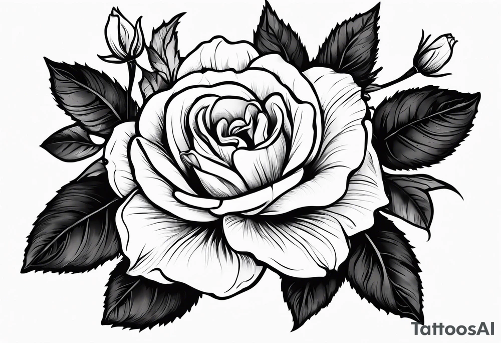 Rose, narcissus flower, holly flower for forearm tattoo idea