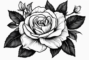 Rose, narcissus flower, holly flower for forearm tattoo idea