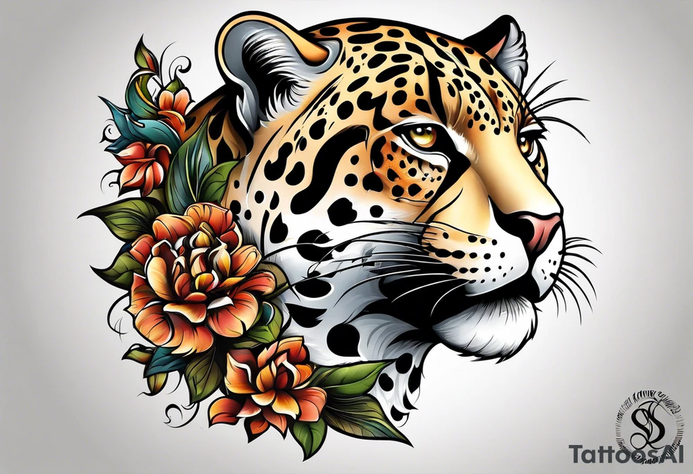 jaguar hunting tattoo idea