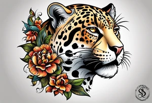 jaguar hunting tattoo idea