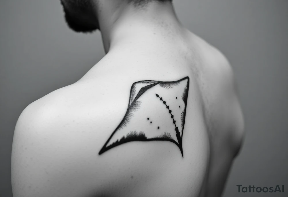 Diving, traveling around the world. Manta ray. Algo que cubra hombro y pectorales tattoo idea