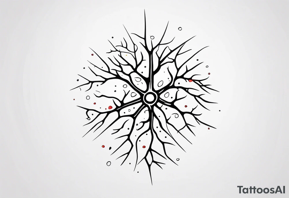 A small tattoo that has a damaged neuron tattoo idea