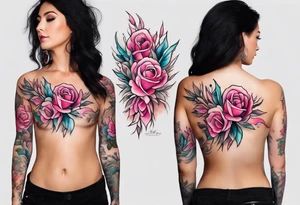 Sagebrush breast cancer ribbon tattoo idea