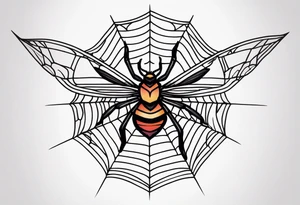 Spider web and moth tattoo idea