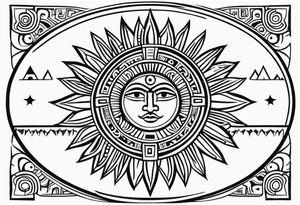 Sun in the style of the inca (inti) tattoo idea