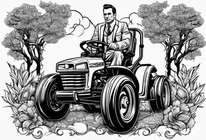 Don Draper mowing the lawn tattoo idea