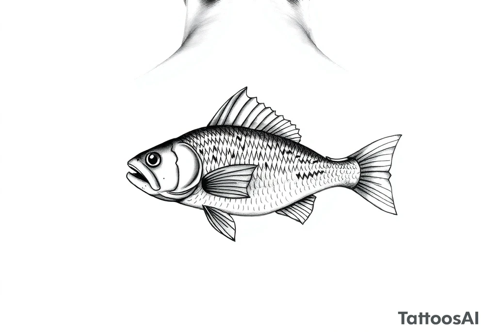 Fish  on the outside of your fist tattoo idea