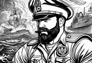 Marine corps pinup sleeve tattoo idea