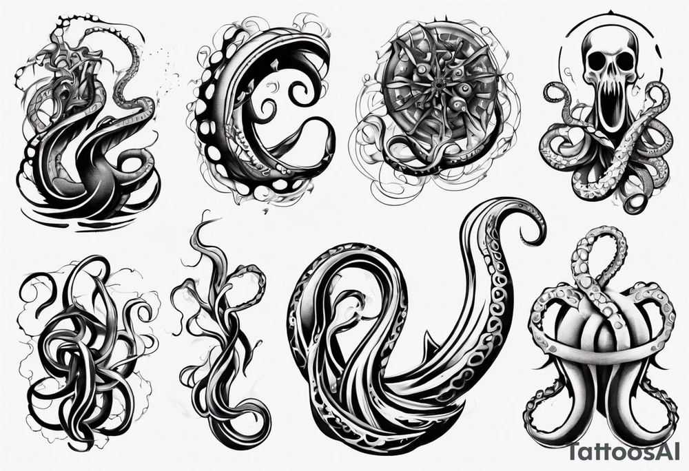 long tentacle tattoo tattoo idea