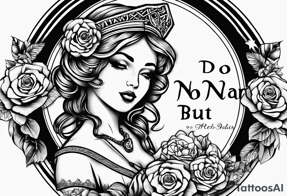 “Do no harm but take no shit” nurse tattoo with calligraphy tattoo idea