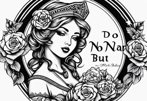 “Do no harm but take no shit” nurse tattoo with calligraphy tattoo idea