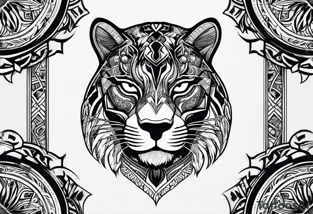 Black Panther hunting tattoo idea