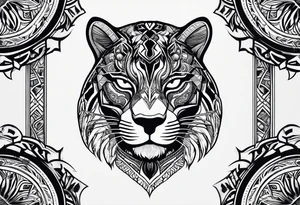 Black Panther hunting tattoo idea