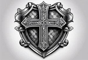 cross of st george on shield tattoo idea